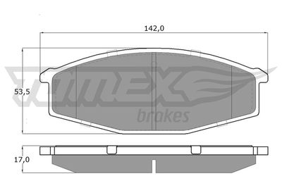 TX1156 TOMEX Brakes Комплект тормозных колодок, дисковый тормоз