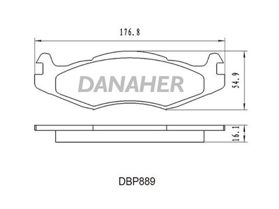 DBP889 DANAHER Комплект тормозных колодок, дисковый тормоз