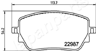 PP0534AF JAPANPARTS Комплект тормозных колодок, дисковый тормоз