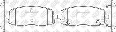 PN0438 NiBK Комплект тормозных колодок, дисковый тормоз