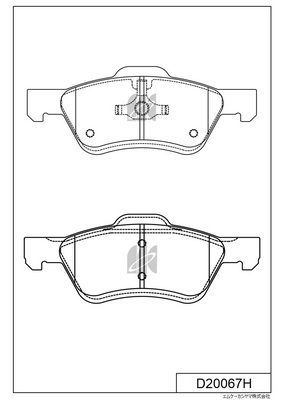 D20067H MK Kashiyama Комплект тормозных колодок, дисковый тормоз