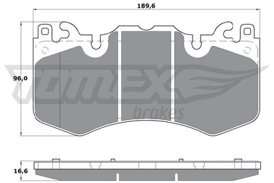 TX1707 TOMEX Brakes Комплект тормозных колодок, дисковый тормоз