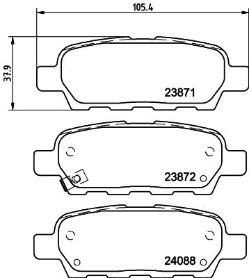 MDB2261 MINTEX Комплект тормозных колодок, дисковый тормоз