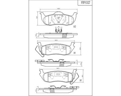 FBP4327 FI.BA Комплект тормозных колодок, дисковый тормоз