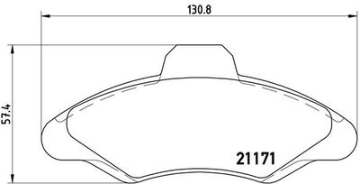 P24029 BREMBO Комплект тормозных колодок, дисковый тормоз