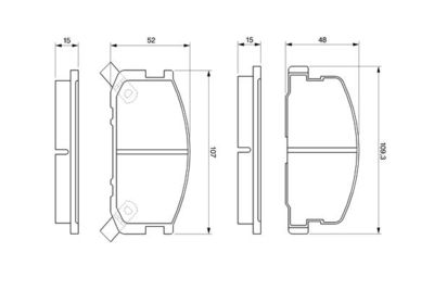 0986468670 BOSCH Комплект тормозных колодок, дисковый тормоз