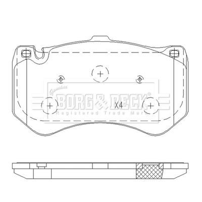 BBP2650 BORG & BECK Комплект тормозных колодок, дисковый тормоз