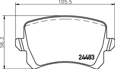 8DB355025341 HELLA Комплект тормозных колодок, дисковый тормоз