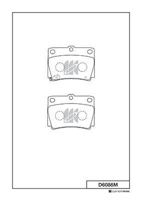 D6086M MK Kashiyama Комплект тормозных колодок, дисковый тормоз