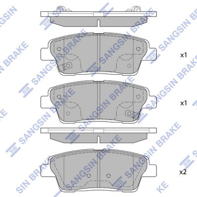 SP1546 Hi-Q Комплект тормозных колодок, дисковый тормоз