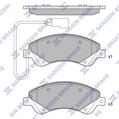 SP4403 Hi-Q Комплект тормозных колодок, дисковый тормоз