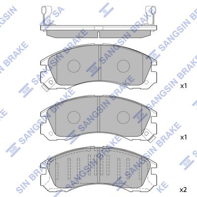 SP1068 Hi-Q Комплект тормозных колодок, дисковый тормоз