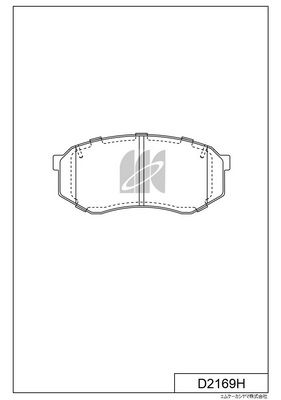 D2169H MK Kashiyama Комплект тормозных колодок, дисковый тормоз