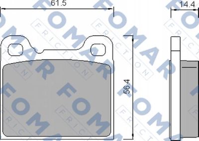 FO458781 FOMAR Friction Комплект тормозных колодок, дисковый тормоз