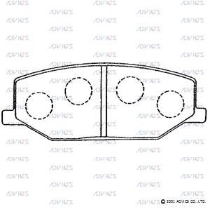 SN611 ADVICS Комплект тормозных колодок, дисковый тормоз