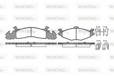 P424300 WOKING Комплект тормозных колодок, дисковый тормоз