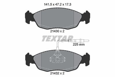 2143001 TEXTAR Комплект тормозных колодок, дисковый тормоз