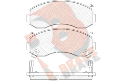 RB1224 R BRAKE Комплект тормозных колодок, дисковый тормоз