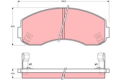 GDB3145 TRW Комплект тормозных колодок, дисковый тормоз