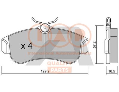 70413081P IAP QUALITY PARTS Комплект тормозных колодок, дисковый тормоз