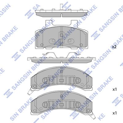 SP1283 Hi-Q Комплект тормозных колодок, дисковый тормоз