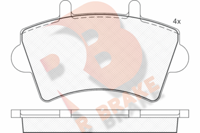 RB1442 R BRAKE Комплект тормозных колодок, дисковый тормоз