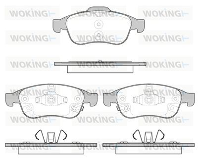 P1348312 WOKING Комплект тормозных колодок, дисковый тормоз