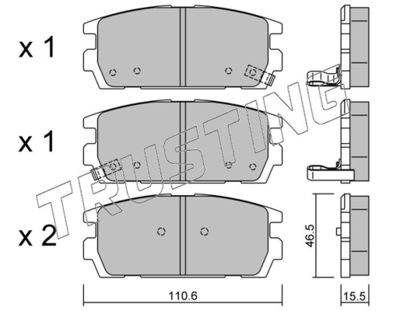 5230 TRUSTING Комплект тормозных колодок, дисковый тормоз