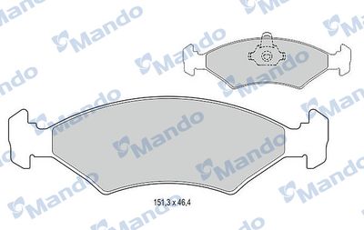 MBF015059 MANDO Комплект тормозных колодок, дисковый тормоз