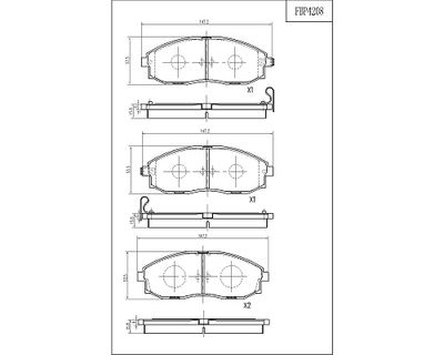 FBP4208 FI.BA Комплект тормозных колодок, дисковый тормоз