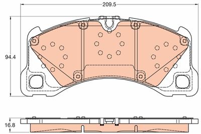 GDB2052 TRW Комплект тормозных колодок, дисковый тормоз