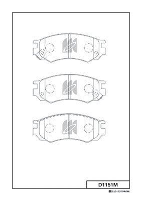 D1151M MK Kashiyama Комплект тормозных колодок, дисковый тормоз