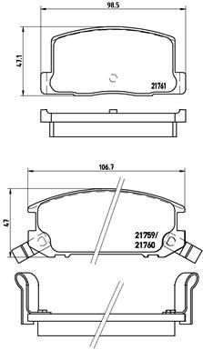 P83019 BREMBO Комплект тормозных колодок, дисковый тормоз