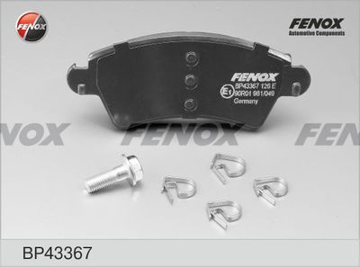 BP43367 FENOX Комплект тормозных колодок, дисковый тормоз