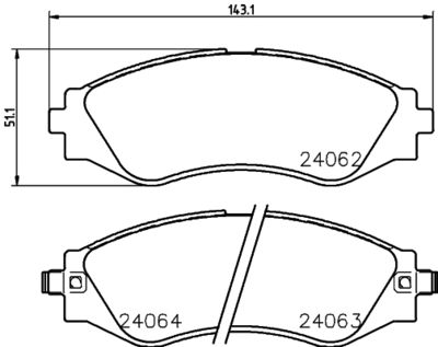 PCP1387 DON Комплект тормозных колодок, дисковый тормоз