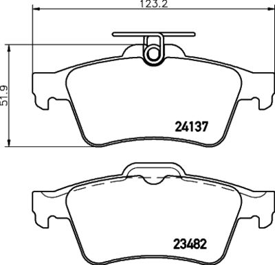 8DB355029631 HELLA Комплект тормозных колодок, дисковый тормоз