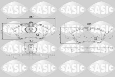 6216142 SASIC Комплект тормозных колодок, дисковый тормоз