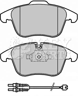 KBP2184 KEY PARTS Комплект тормозных колодок, дисковый тормоз