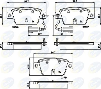 CBP12154 COMLINE Комплект тормозных колодок, дисковый тормоз