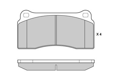 121153 E.T.F. Комплект тормозных колодок, дисковый тормоз