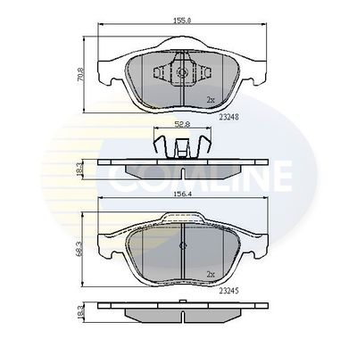 CBP01116 COMLINE Комплект тормозных колодок, дисковый тормоз