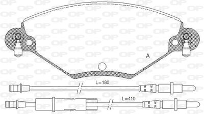 BPA082804 OPEN PARTS Комплект тормозных колодок, дисковый тормоз