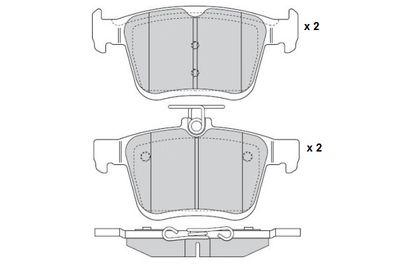 121518 E.T.F. Комплект тормозных колодок, дисковый тормоз