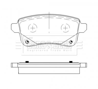 BBP2538 BORG & BECK Комплект тормозных колодок, дисковый тормоз