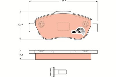 GDB1589 TRW Комплект тормозных колодок, дисковый тормоз