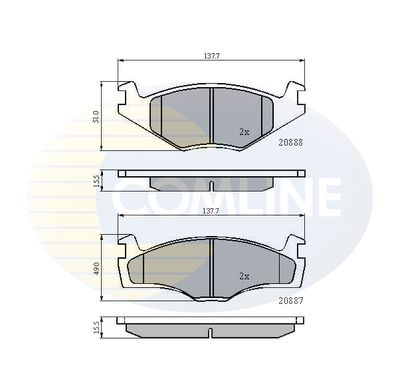 CBP0148 COMLINE Комплект тормозных колодок, дисковый тормоз