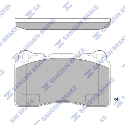 SP4145A Hi-Q Комплект тормозных колодок, дисковый тормоз