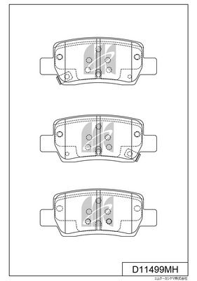 D11499MH MK Kashiyama Комплект тормозных колодок, дисковый тормоз