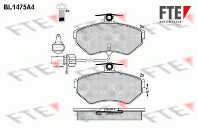 BL1475A4 FTE Комплект тормозных колодок, дисковый тормоз