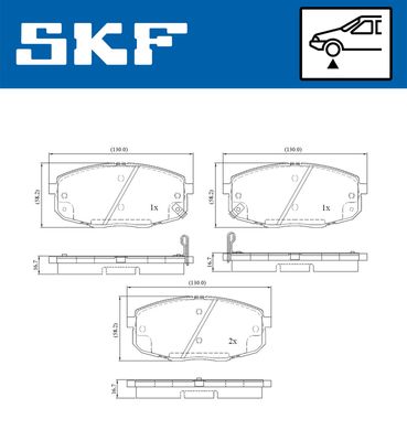 VKBP80183A SKF Комплект тормозных колодок, дисковый тормоз